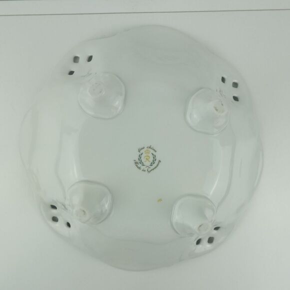 Reichenbach Reticulated Porcelain Footed Serving Bowl Centerpiece Germany - Picture 8 of 16